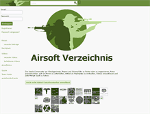 Tablet Screenshot of airsoft-verzeichnis.de